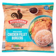 Breaded Chicken Fillet Burgers 400g Roosters